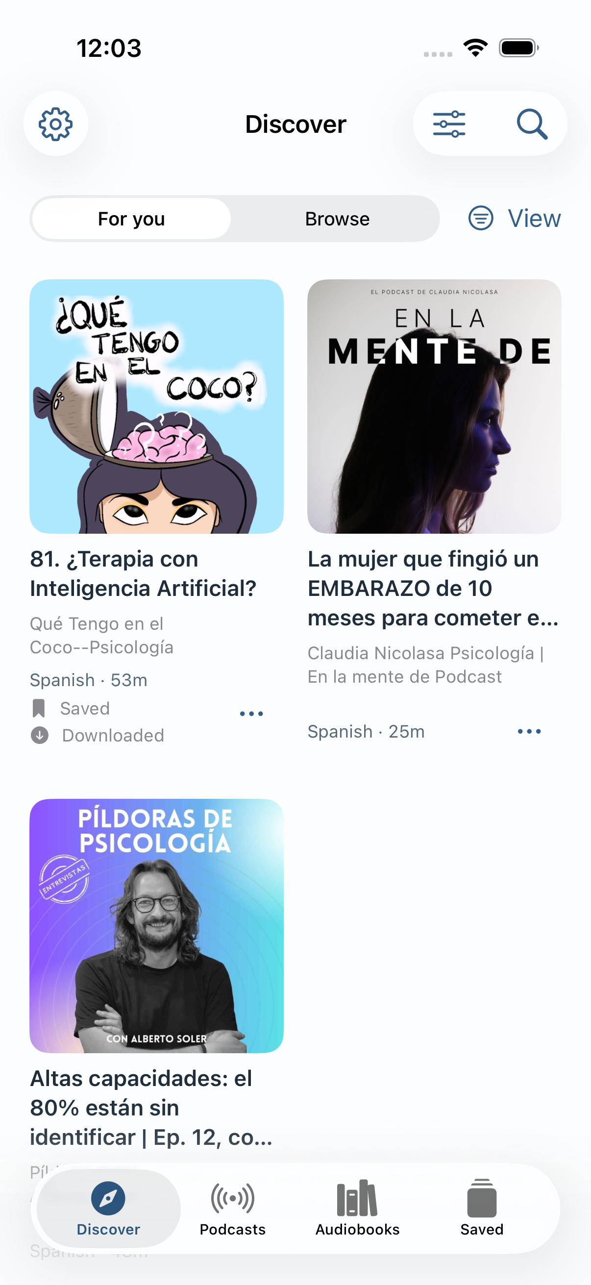 Discover · podcast episodes in Spanish